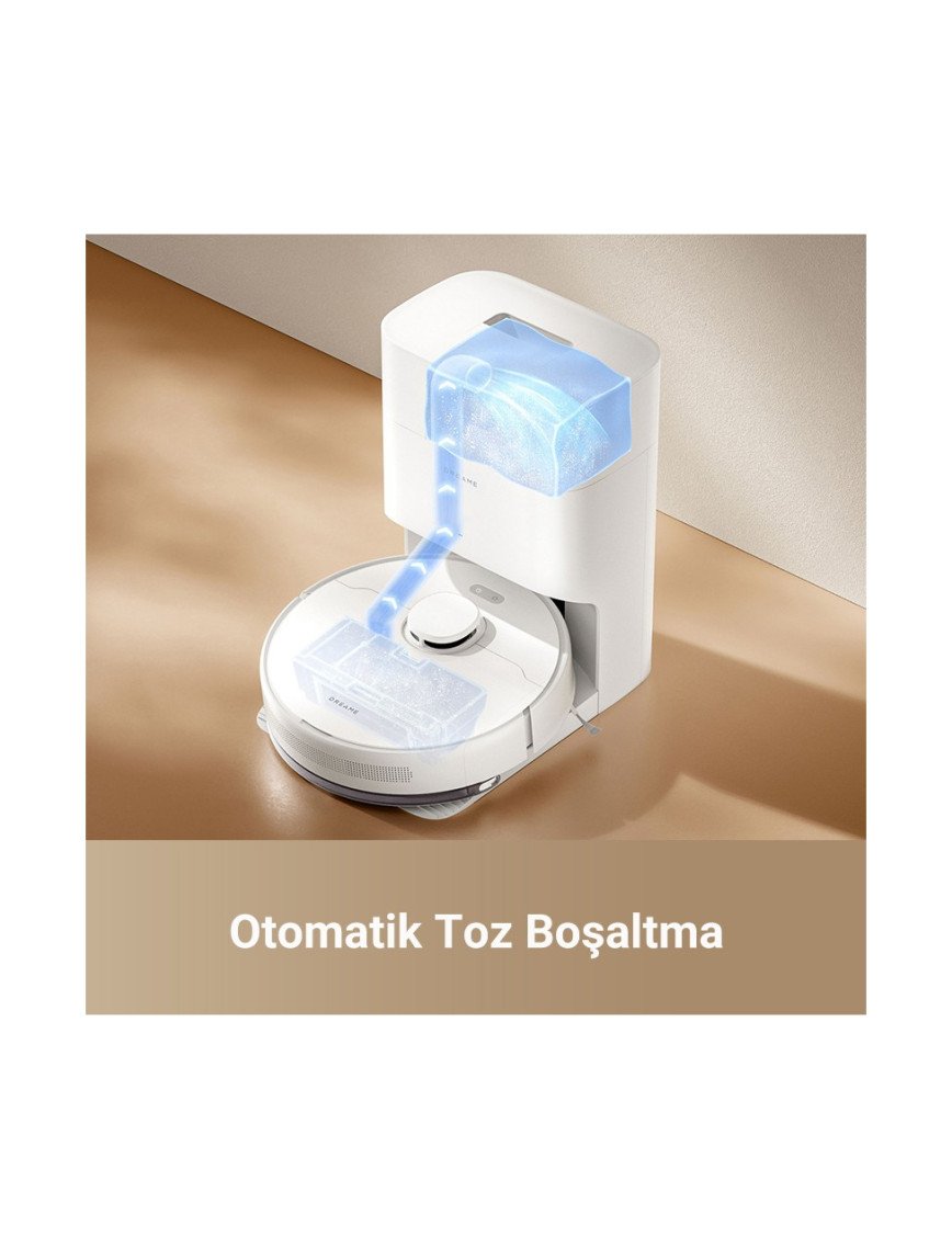 Dreame D10 Plus Gen 2 Robot Süpürge Beyaz, 6,000PA Emiş Gücü